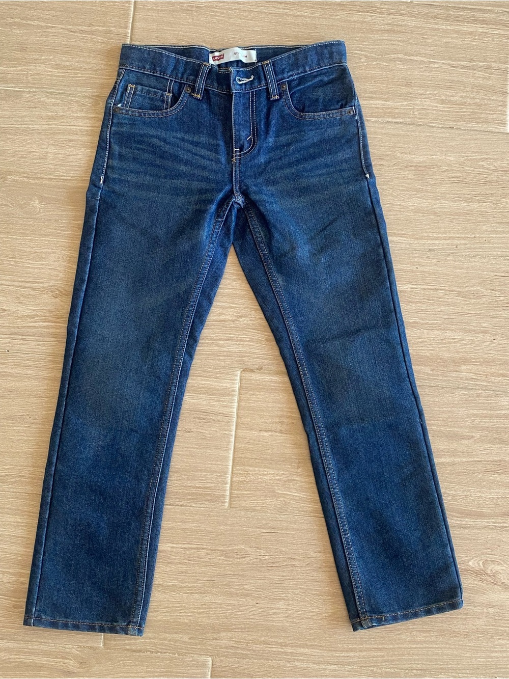 kids Levi's Indigo Blue Straight-Leg Jeans Size 10